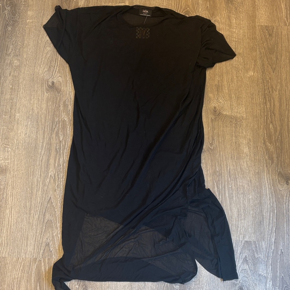 Dressed in LALA Black mesh Maxi Dress